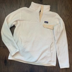 Patagonia Cream/White Fleece Pullover Jacket Top